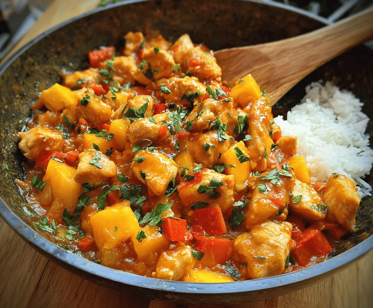 Healthy Peach Chicken Picante Recipe