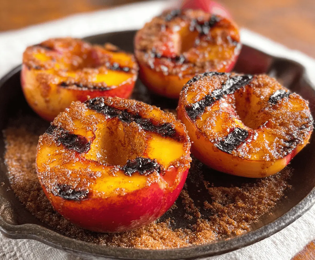 Easy Grilled Peaches with Cinnamon and Brown Sugar