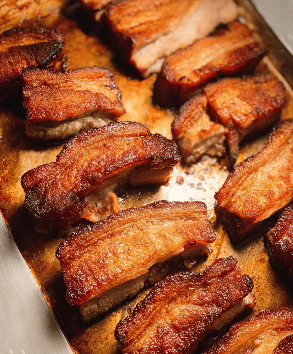 Easy Oven Baked Crispy Pork Belly Slices