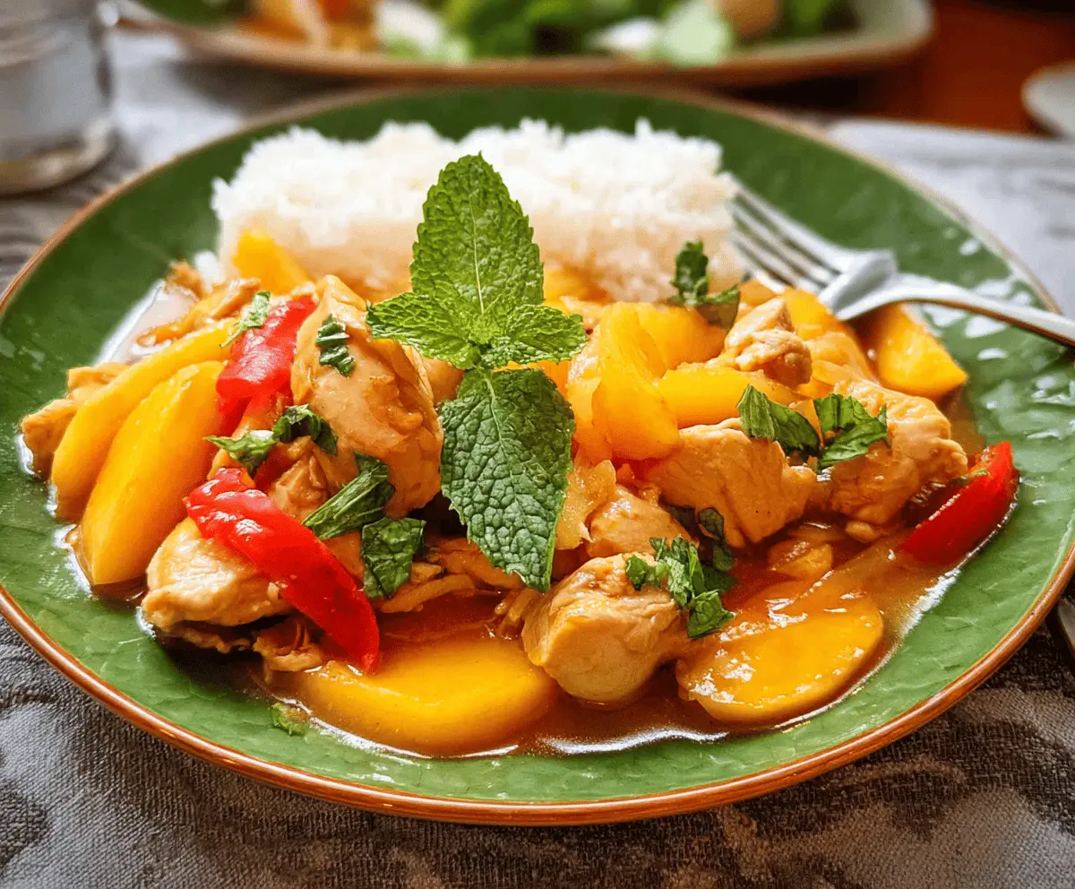 Easy Thai Peach Chicken Recipe for Dinner