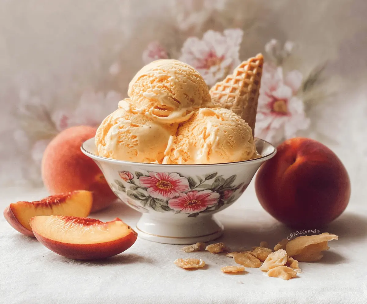 Easy Homemade Peach Ice Cream Recipe