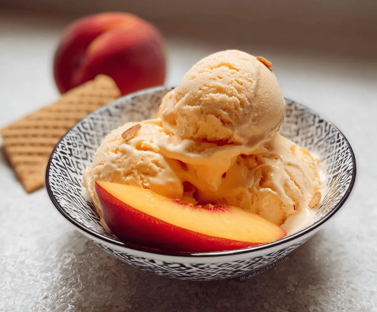 Easy Homemade Peach Ice Cream Recipe