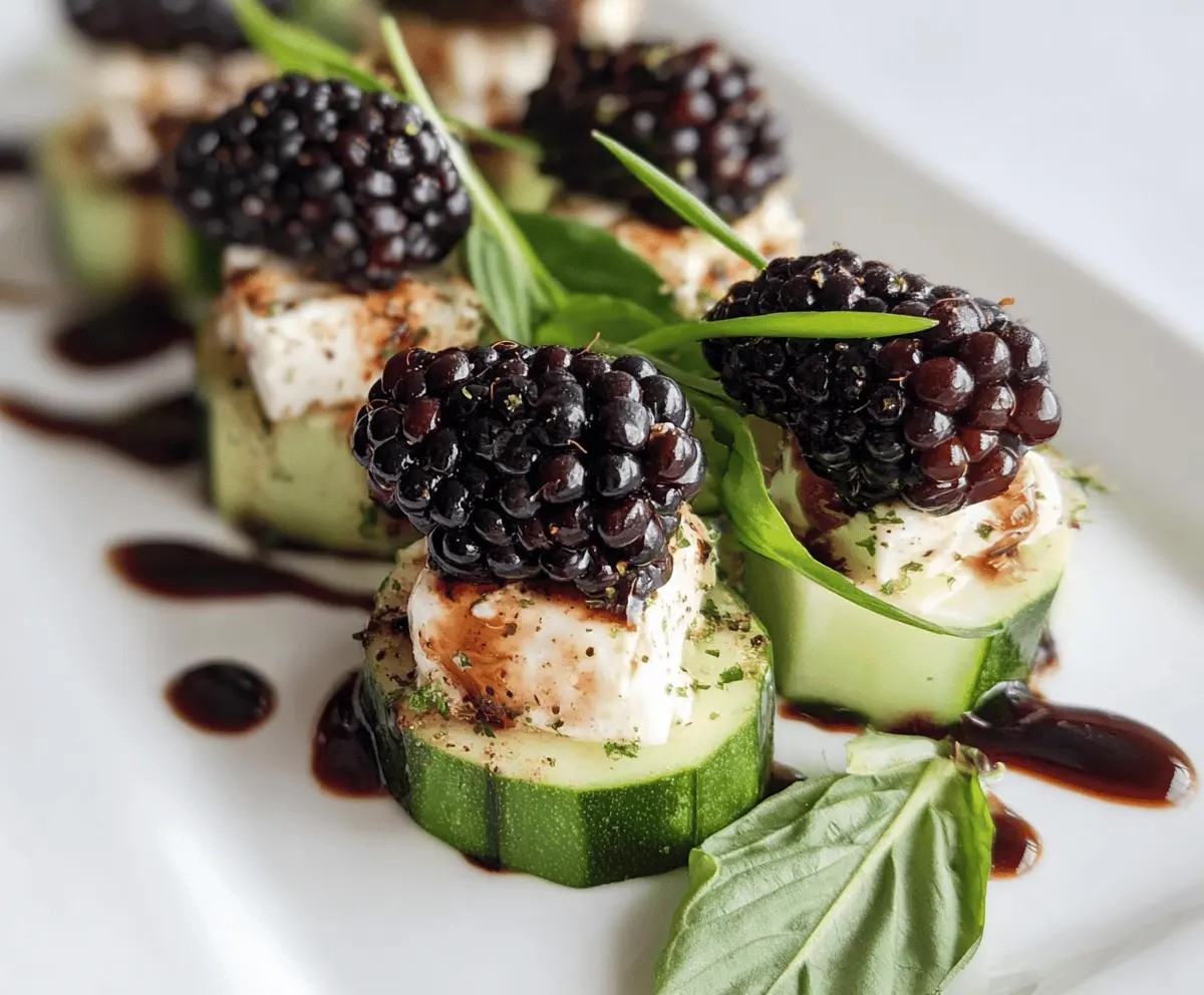 Easy Blackberry Cucumber Caprese Bites Recipe