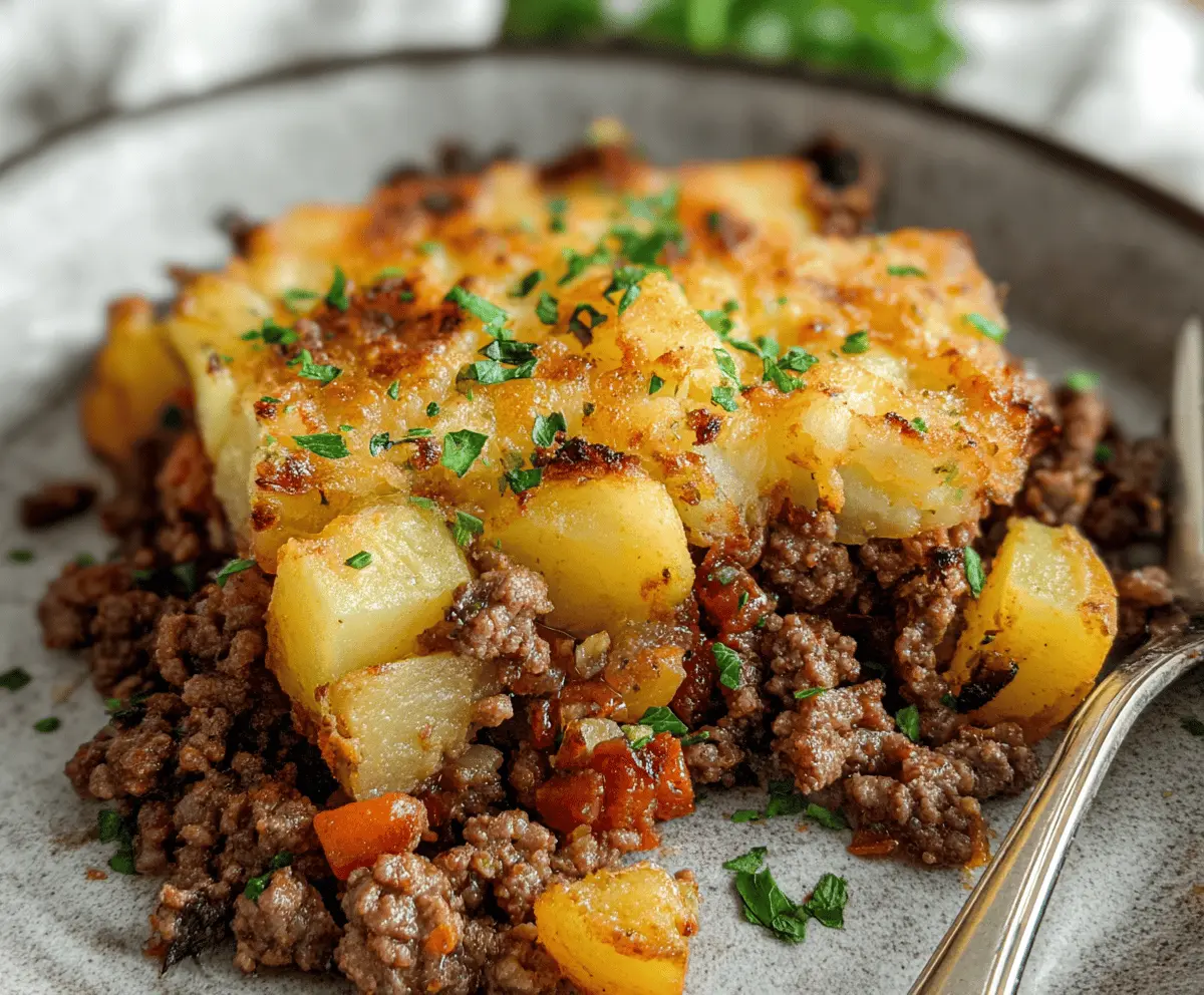 Easy Ground Beef and Potato Skillet Recipe