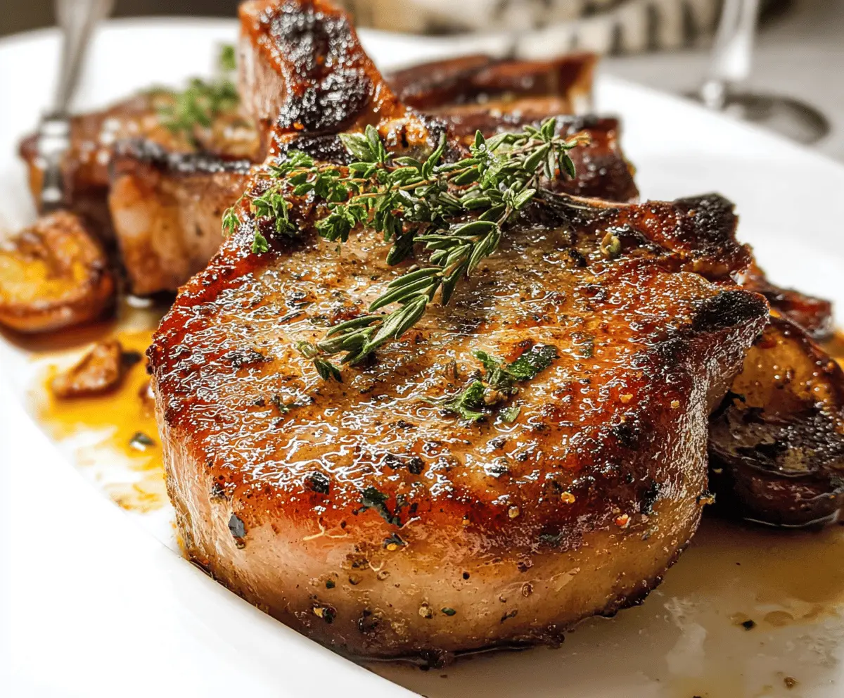 Easy Pan Seared Brined Pork Chops Recipe