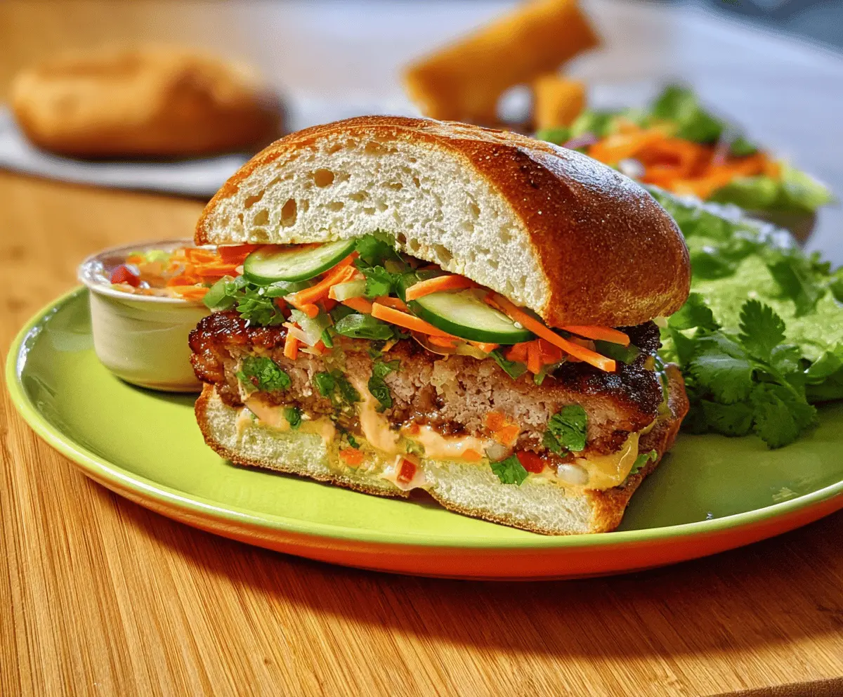 Easy Pork Banh Mi Burger Recipe