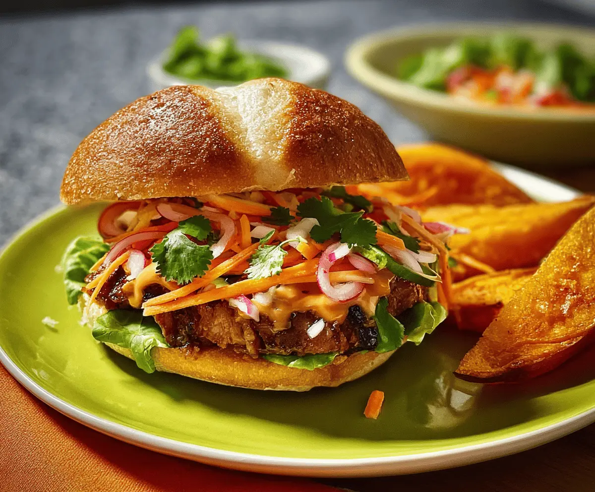 Easy Pork Banh Mi Burger Recipe