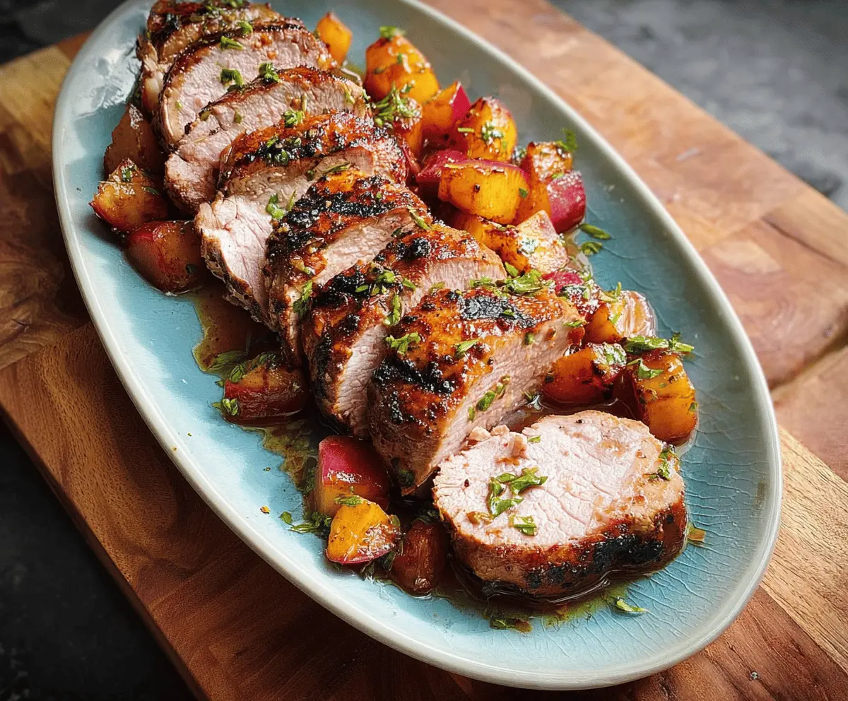 Easy Peach Grilled Pork Tenderloin Recipe