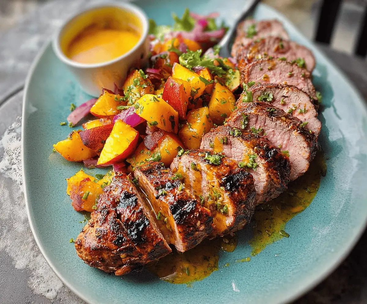 Easy Peach Grilled Pork Tenderloin Recipe