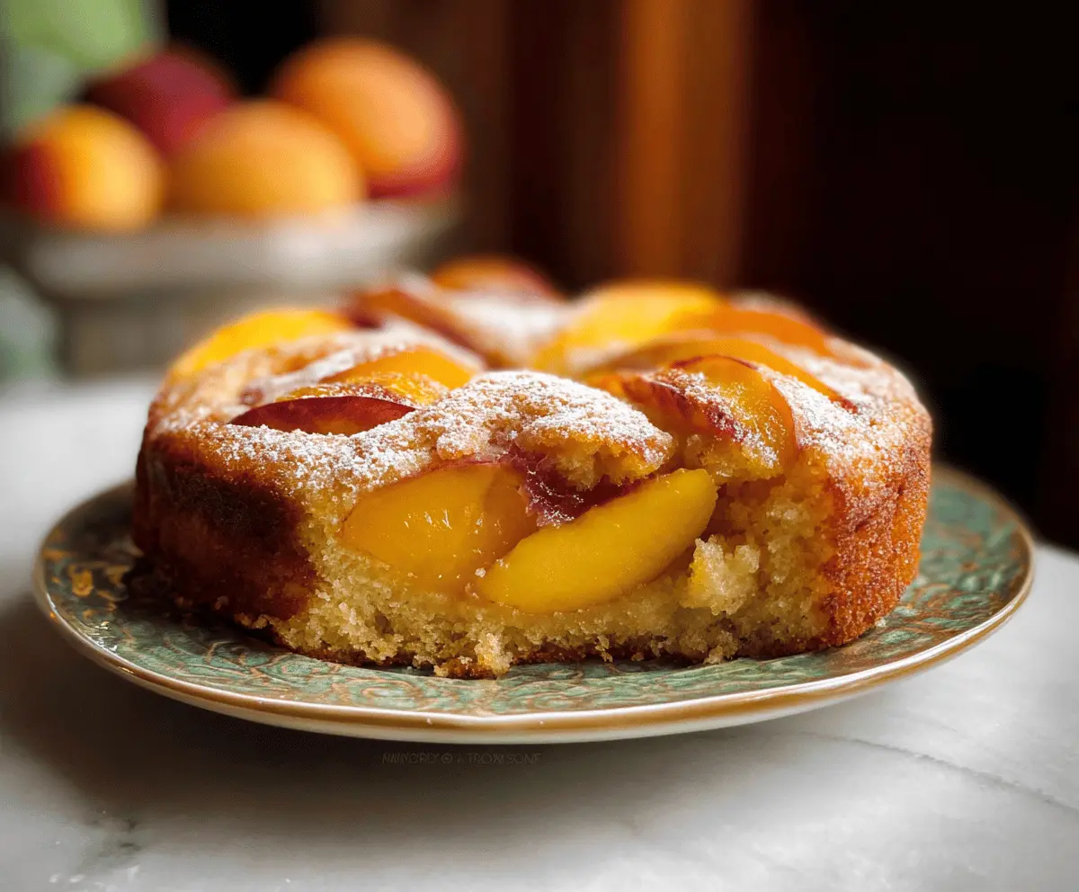 Easy Fresh Peach Cake with Extra Peaches
