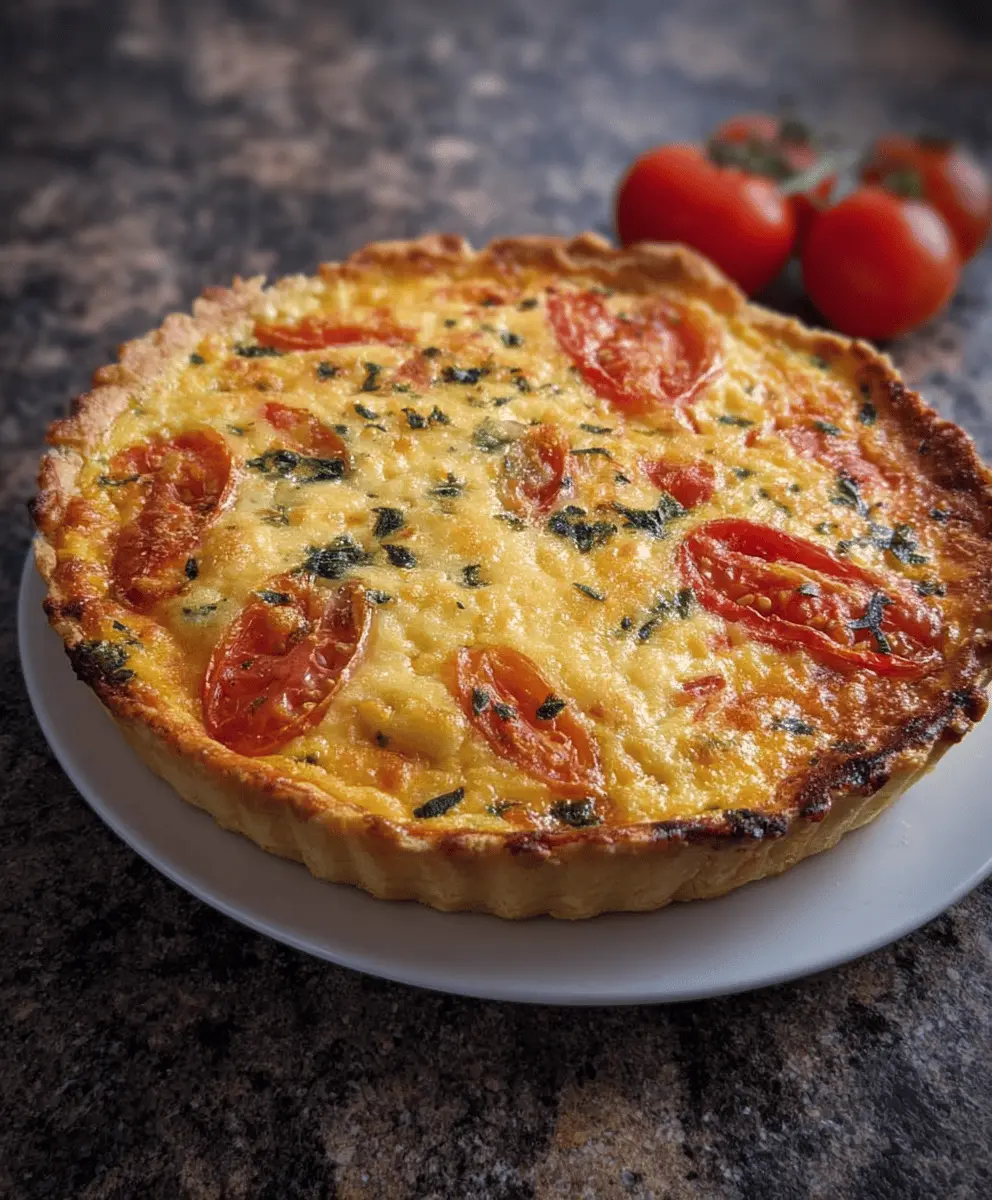 Easy Cheese and Tomato Quiche Recipe