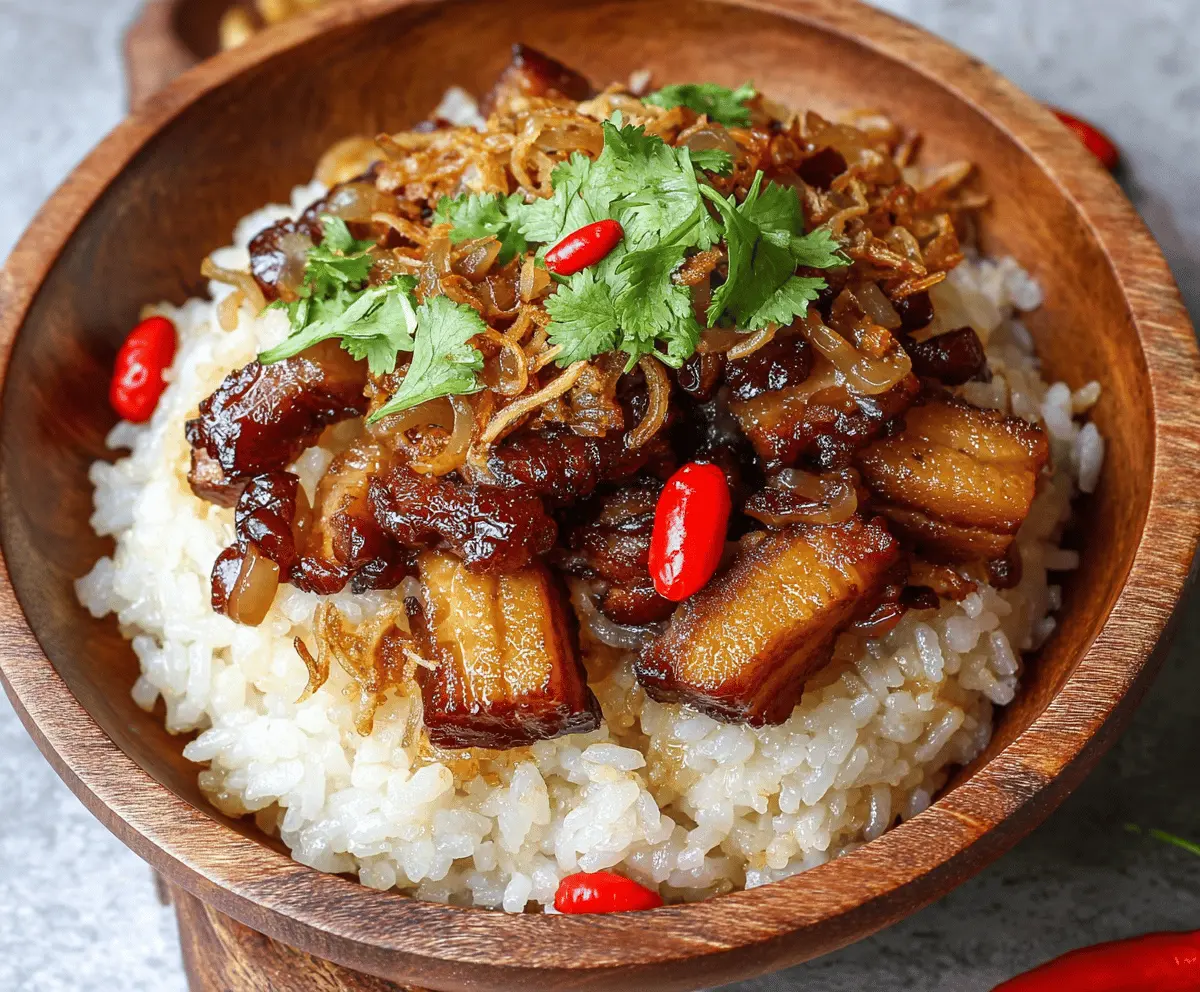 Easy Pork Belly Sticky Rice Recipe