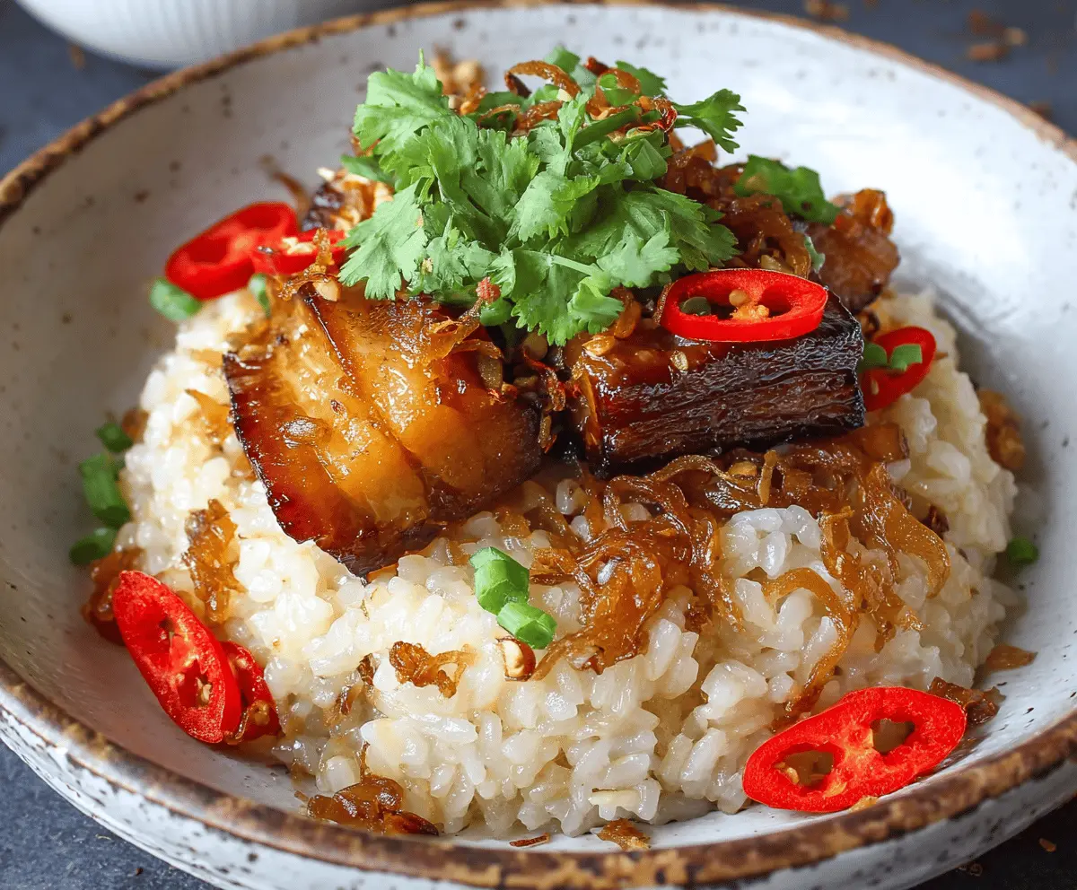 Easy Pork Belly Sticky Rice Recipe