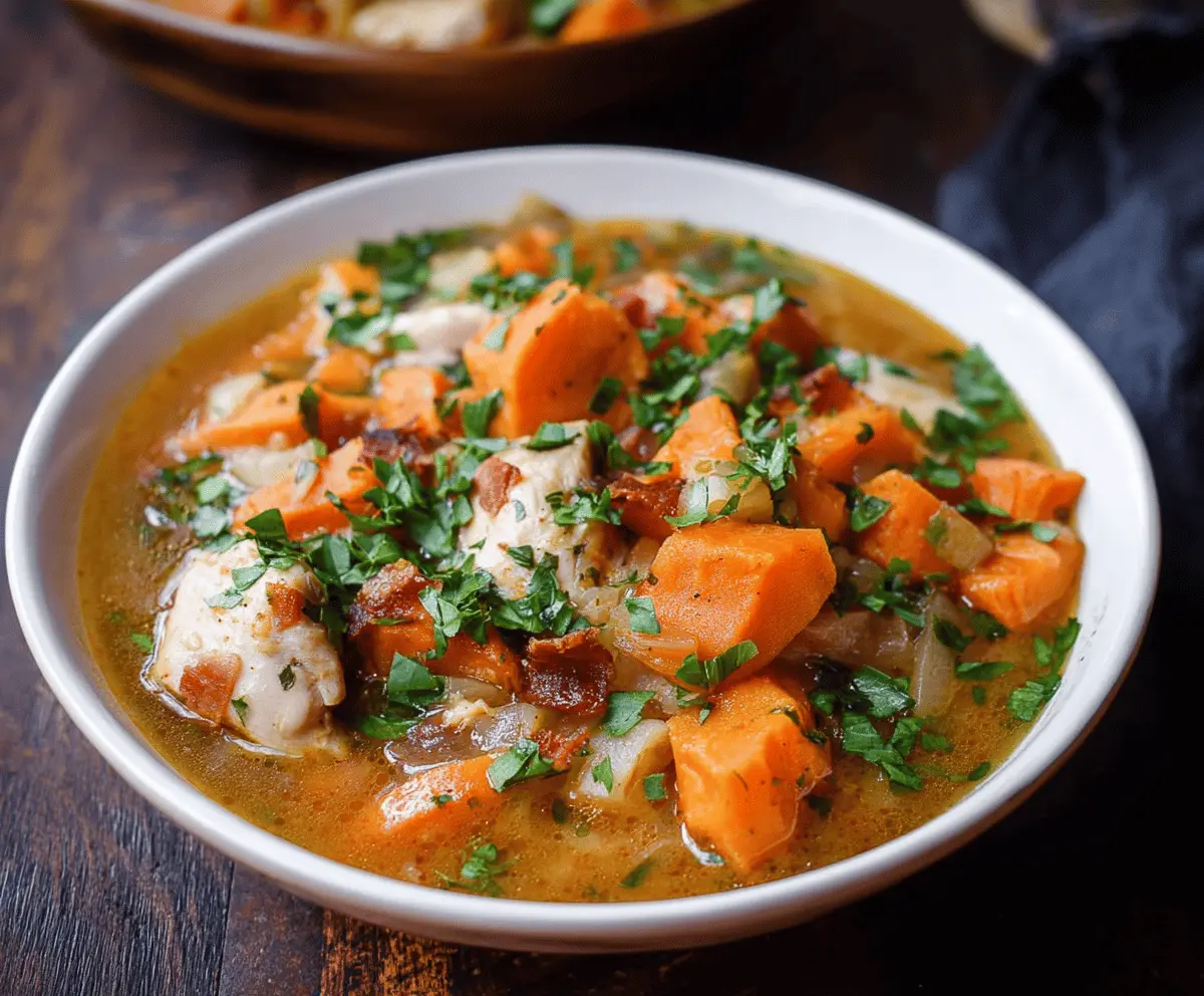 Easy Cozy Chicken Stew with Sweet Potatoes