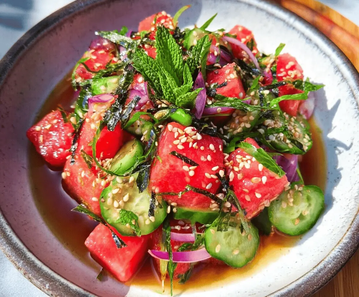Easy Watermelon Shiso Salad Recipe