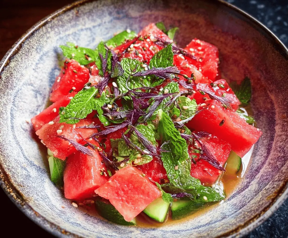Easy Watermelon Shiso Salad Recipe