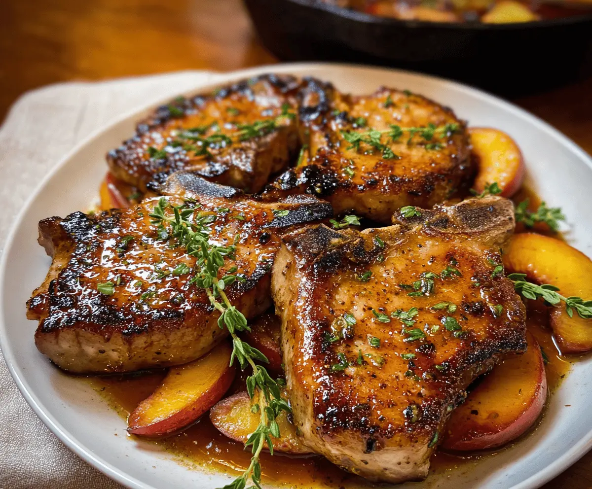 Easy Peach Glazed Pork Chops Recipe