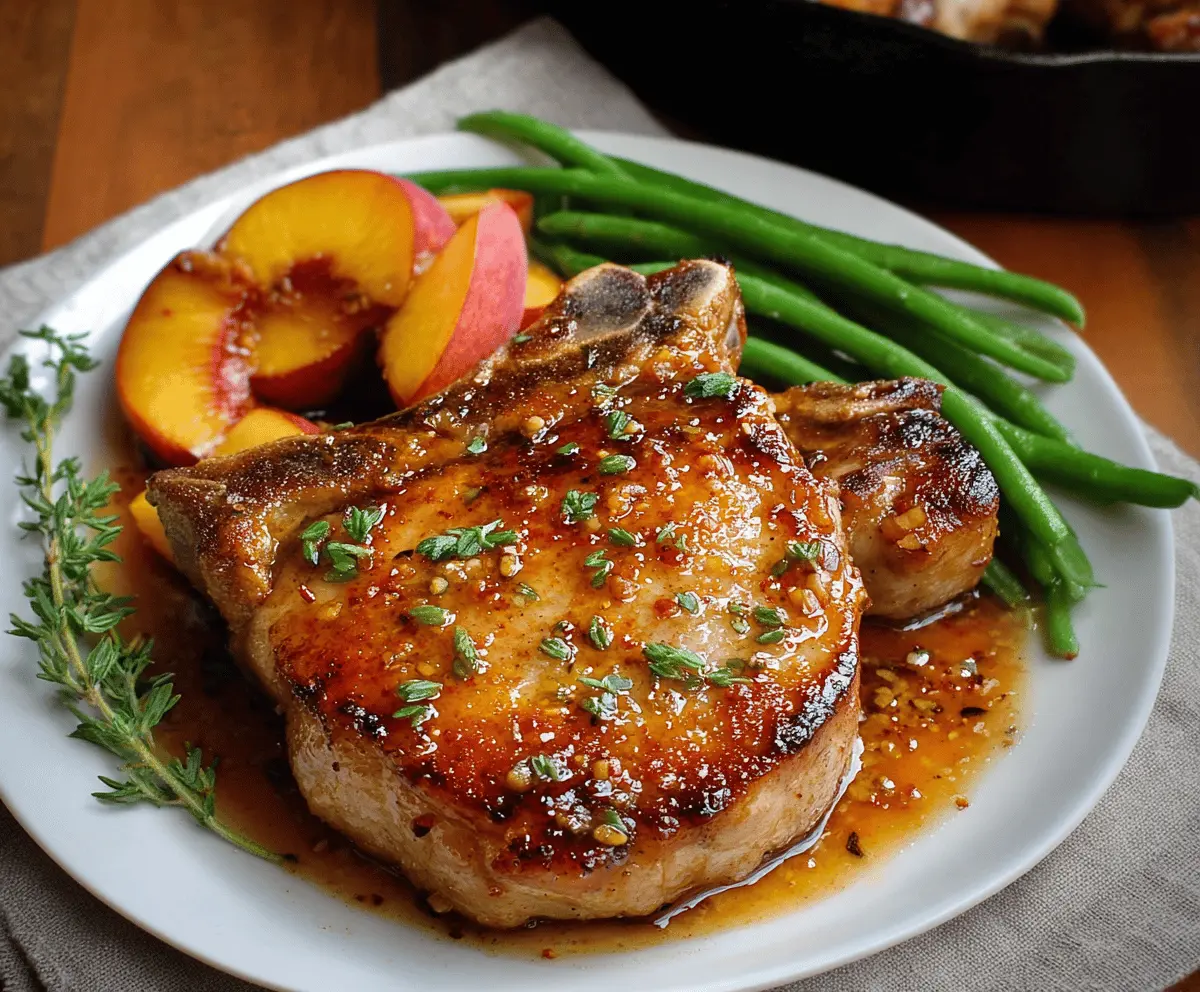 Easy Peach Glazed Pork Chops Recipe