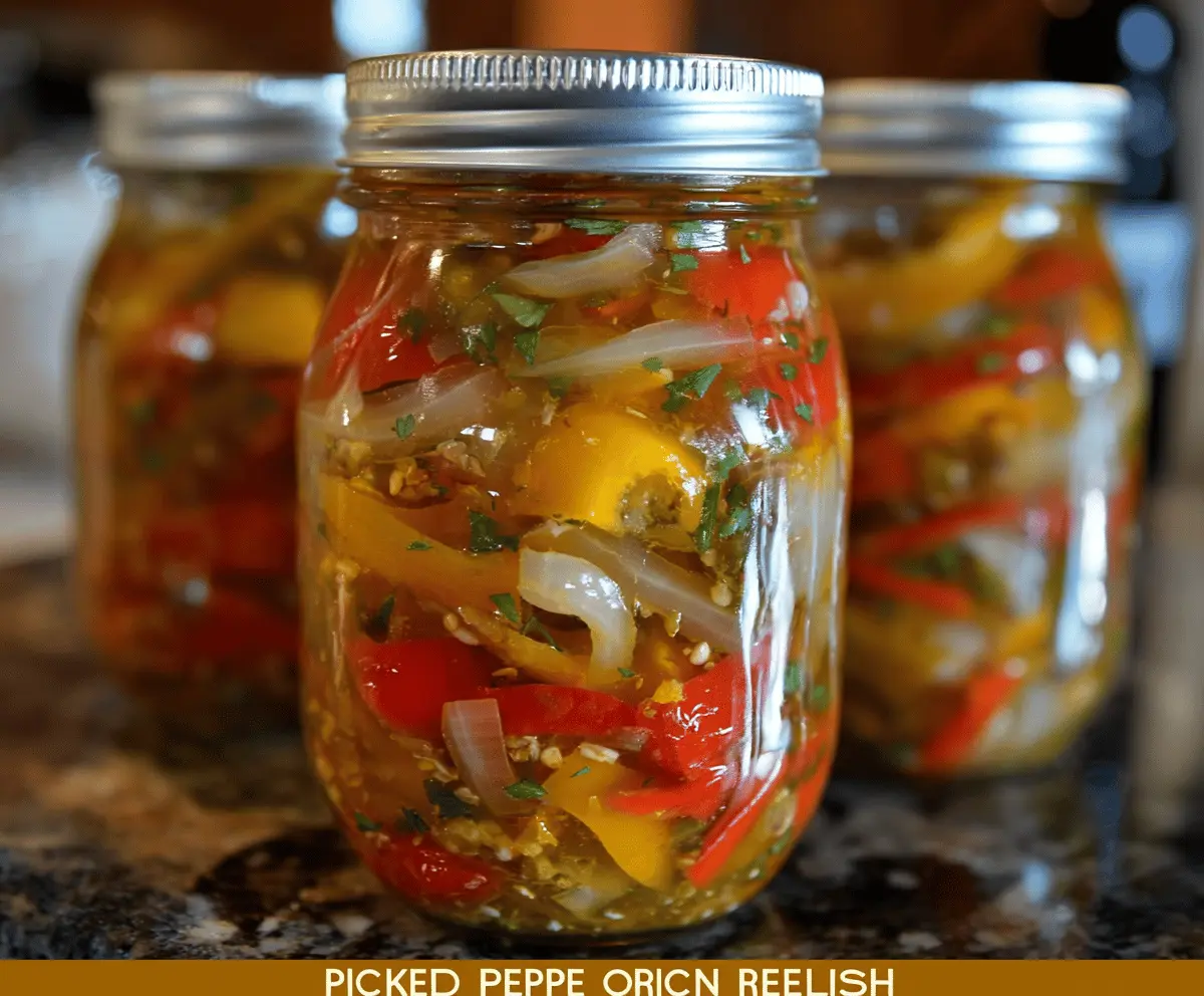 Easy Tangy Pickled Pepper and Onion Relish