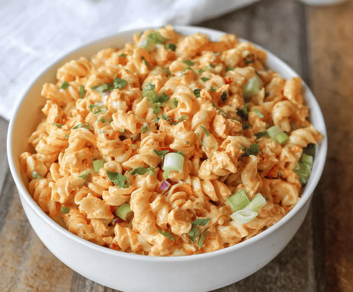 Best Easy Buffalo Chicken Pasta Salad Recipe