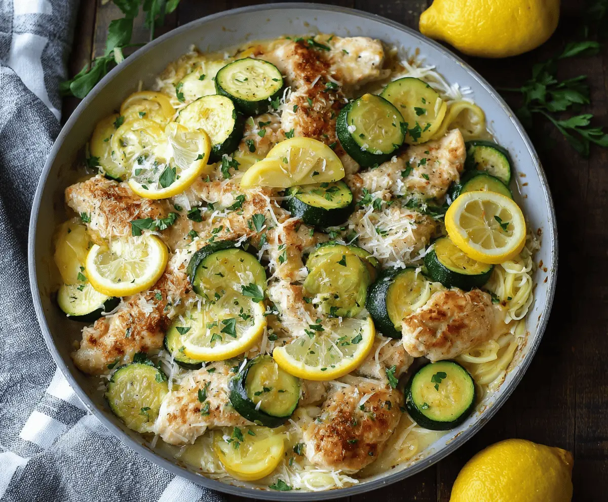 Easy Skillet Lemon Parmesan Chicken with Zucchini
