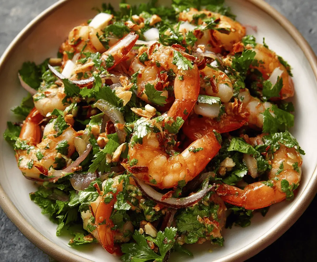 Refreshing Cilantro Shrimp Salad with Shallots