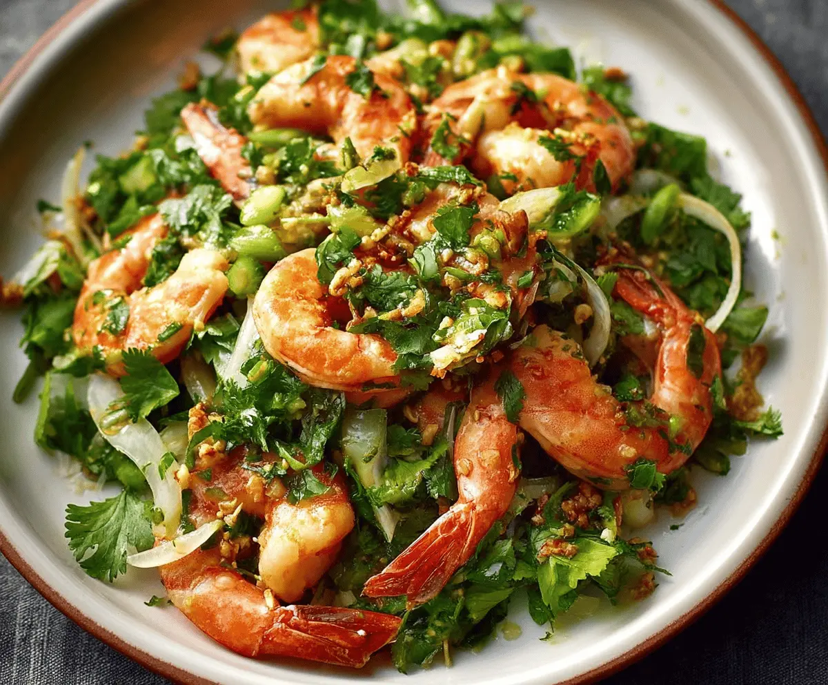 Refreshing Cilantro Shrimp Salad with Shallots