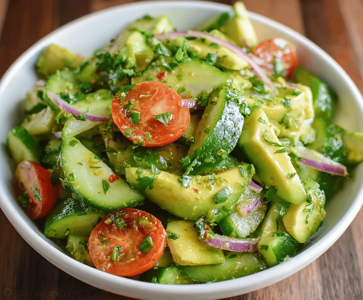Fresh Cucumber Avocado Salad Recipe