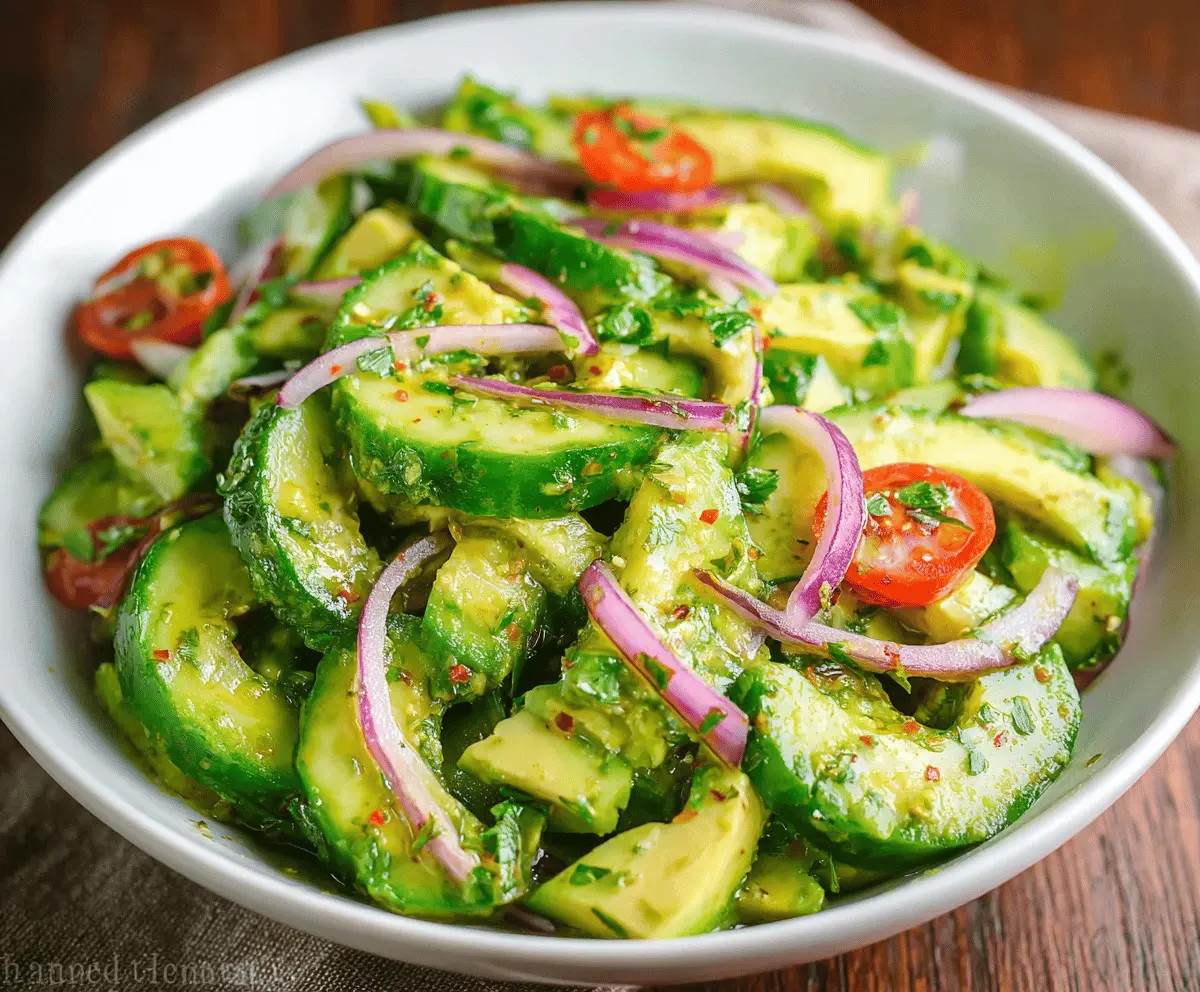 Fresh Cucumber Avocado Salad Recipe
