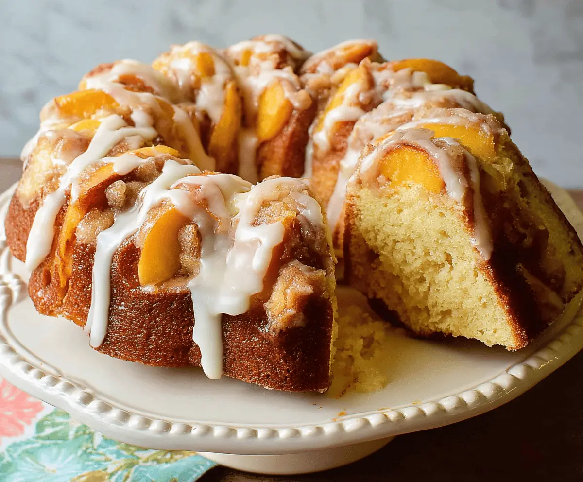 Peach Cobbler Pound Cake Recipe for Moist, Fruity Dessert