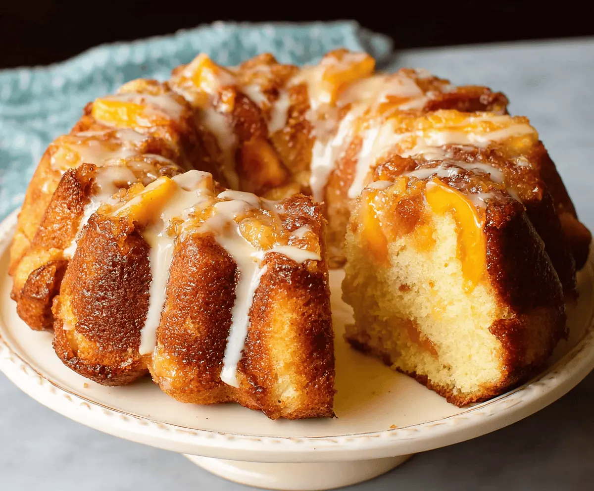 Peach Cobbler Pound Cake Recipe for Moist, Fruity Dessert