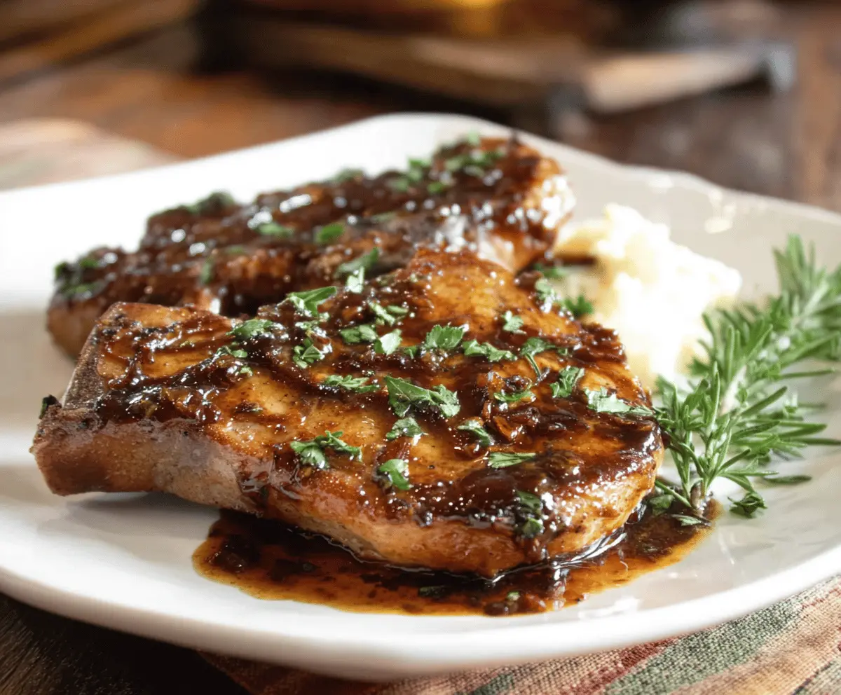 Easy Balsamic Pork Chops With Sweet Glaze