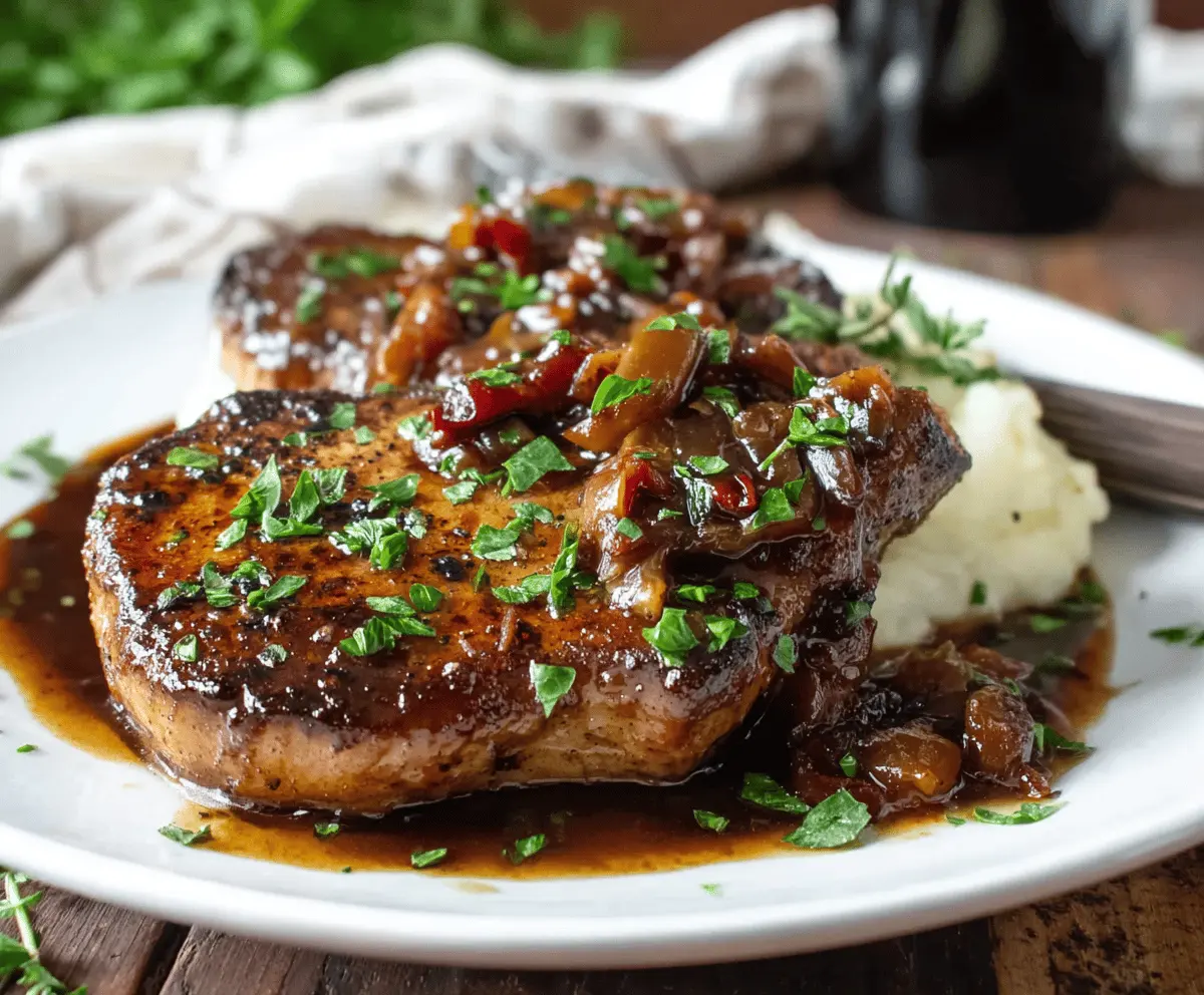 Easy Balsamic Pork Chops With Sweet Glaze