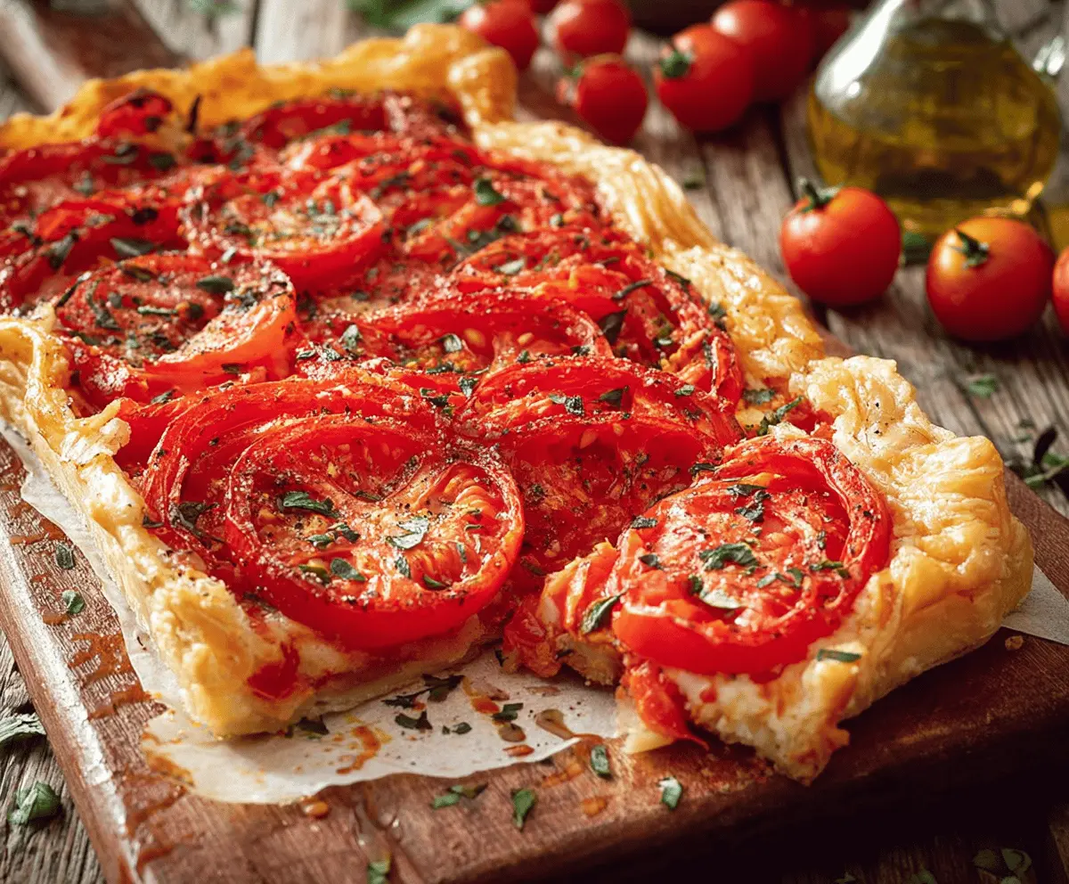 Rustic Tomato Cheese Tart Recipe