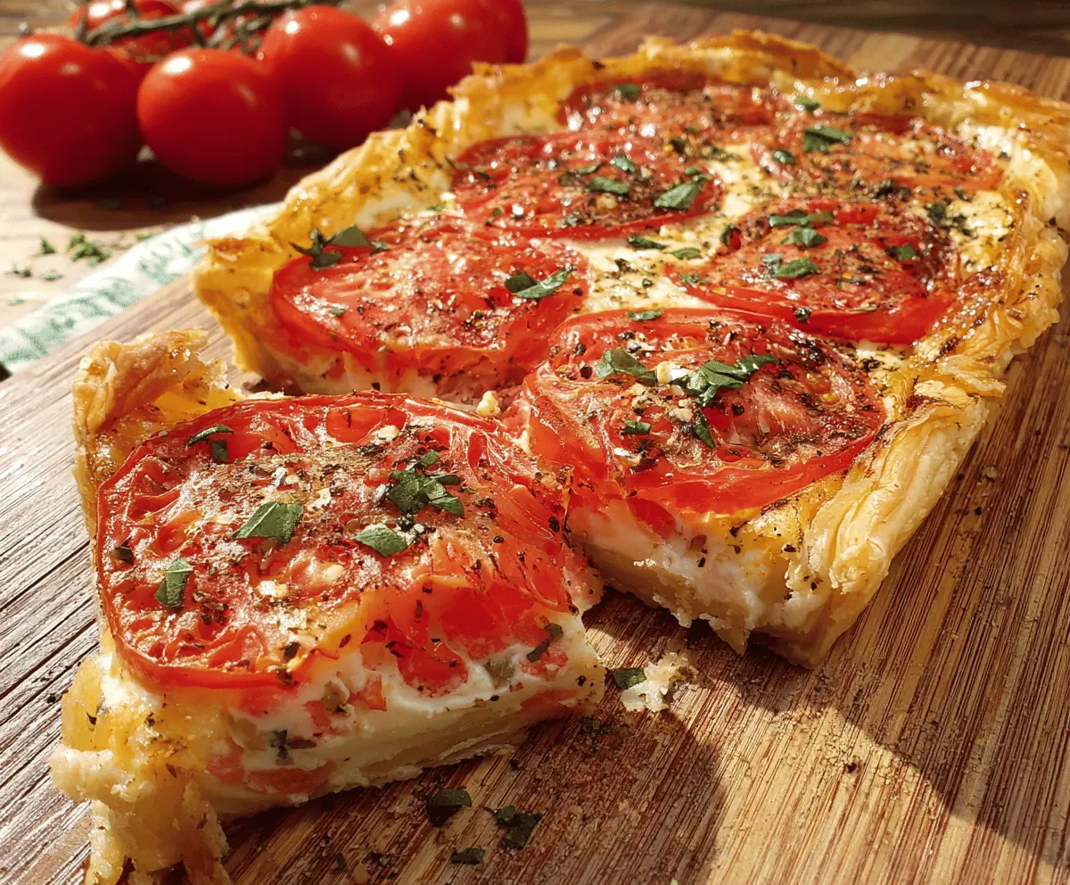 Rustic Tomato Cheese Tart Recipe