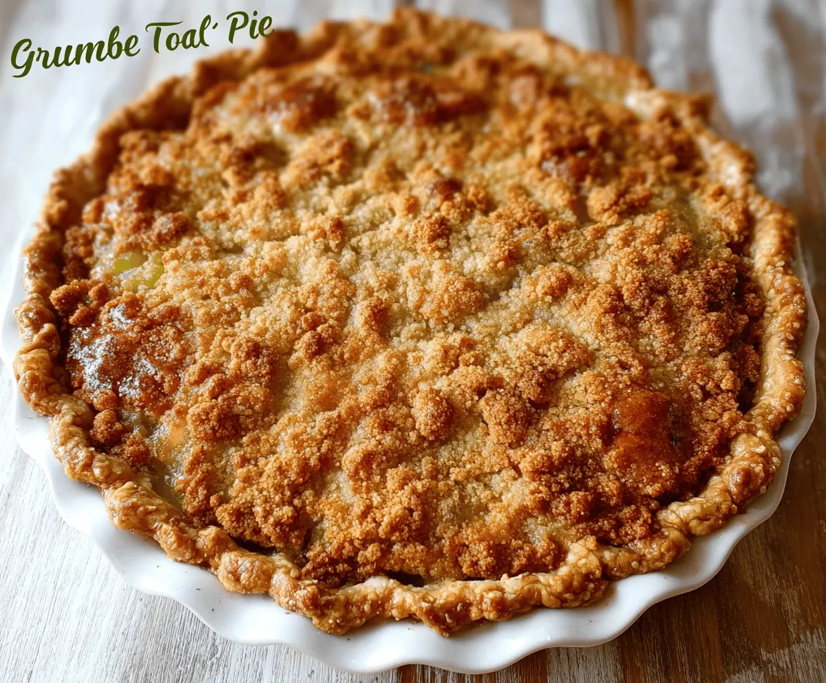 Easy Green Tomato Crumble Pie Recipe