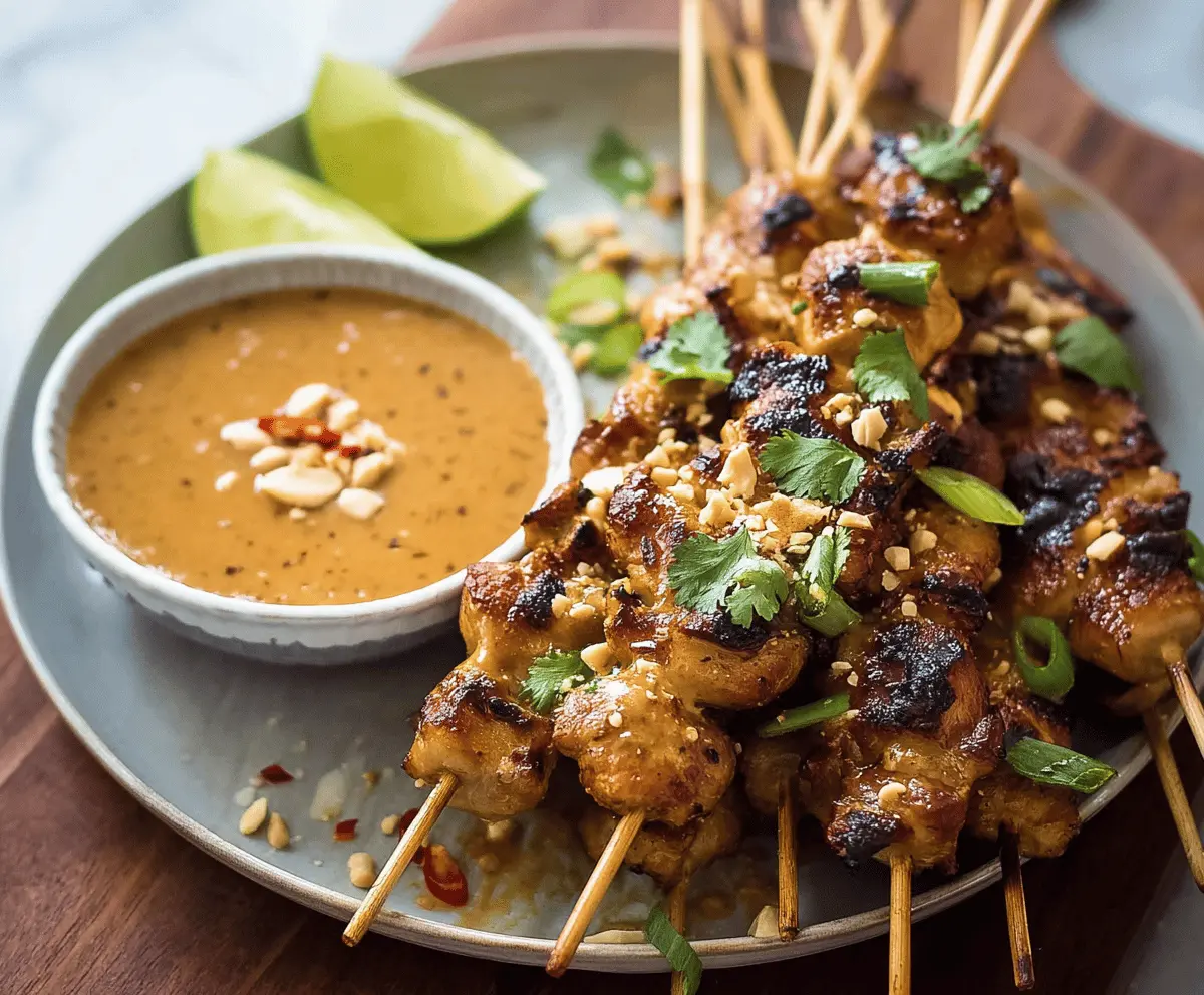 Easy Chicken Satay with Thai Peanut Sauce