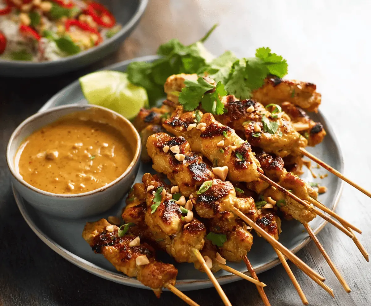 Easy Chicken Satay with Thai Peanut Sauce