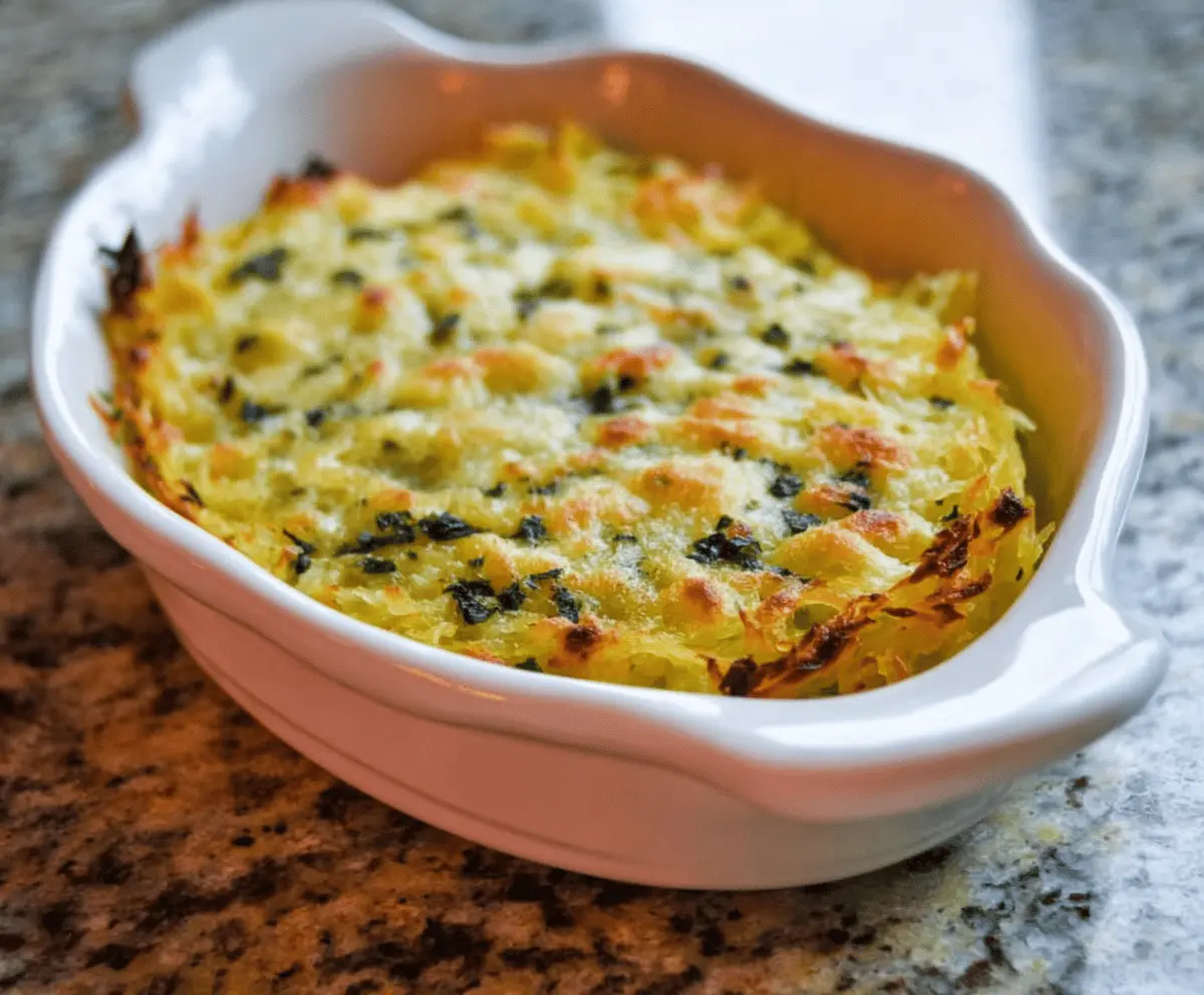 Healthy Spaghetti Squash Au Gratin Bake