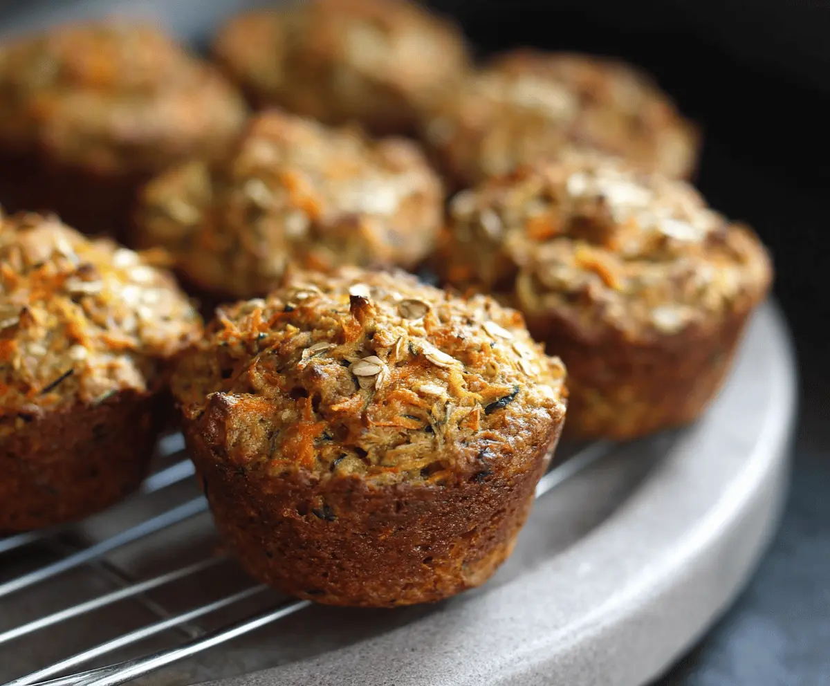 Healthy Zucchini Carrot Oatmeal Muffins Recipe