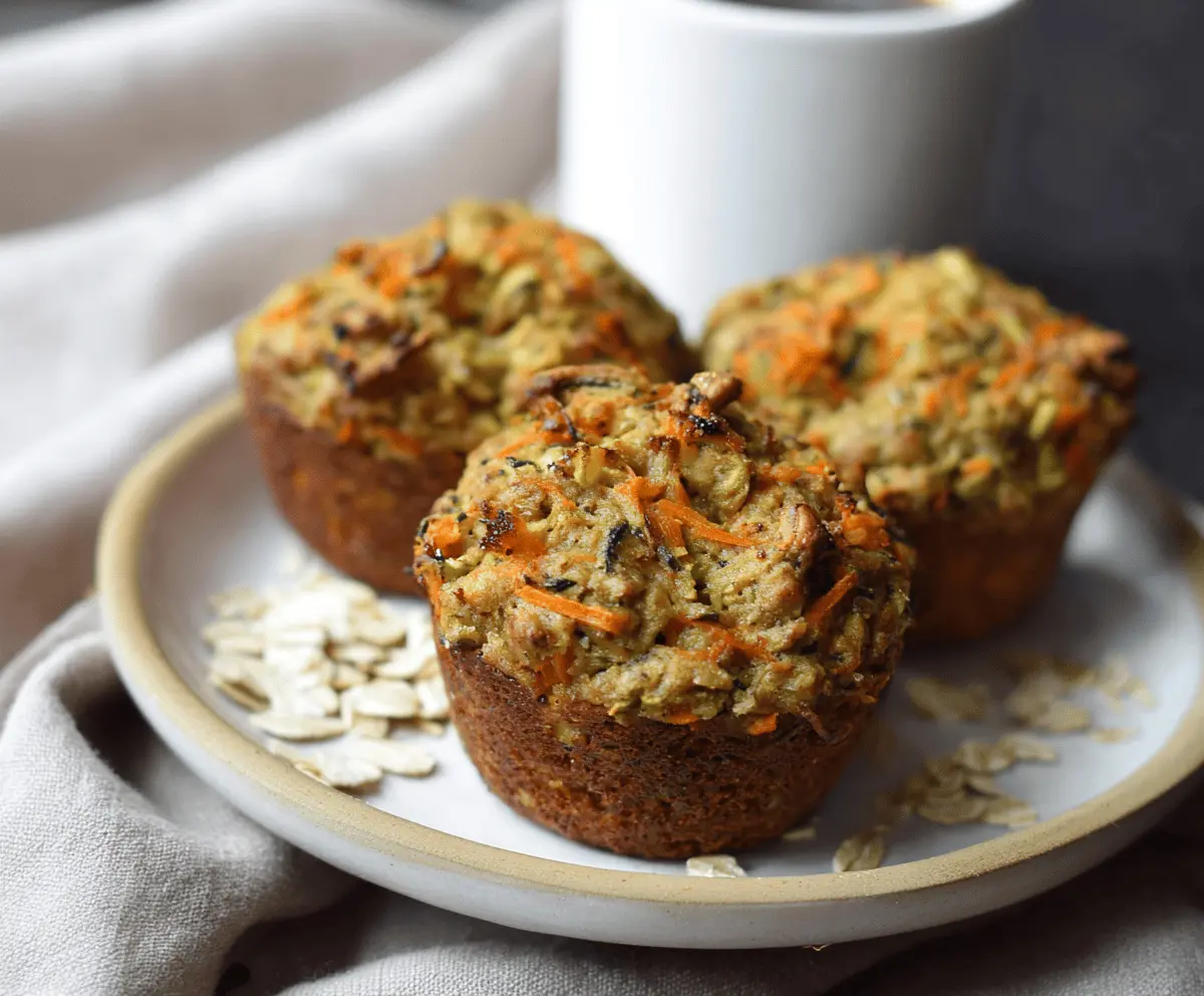Healthy Zucchini Carrot Oatmeal Muffins Recipe