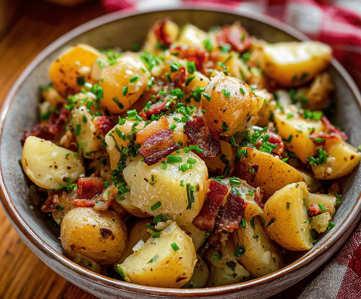 Easy Warm German Potato Salad Recipe