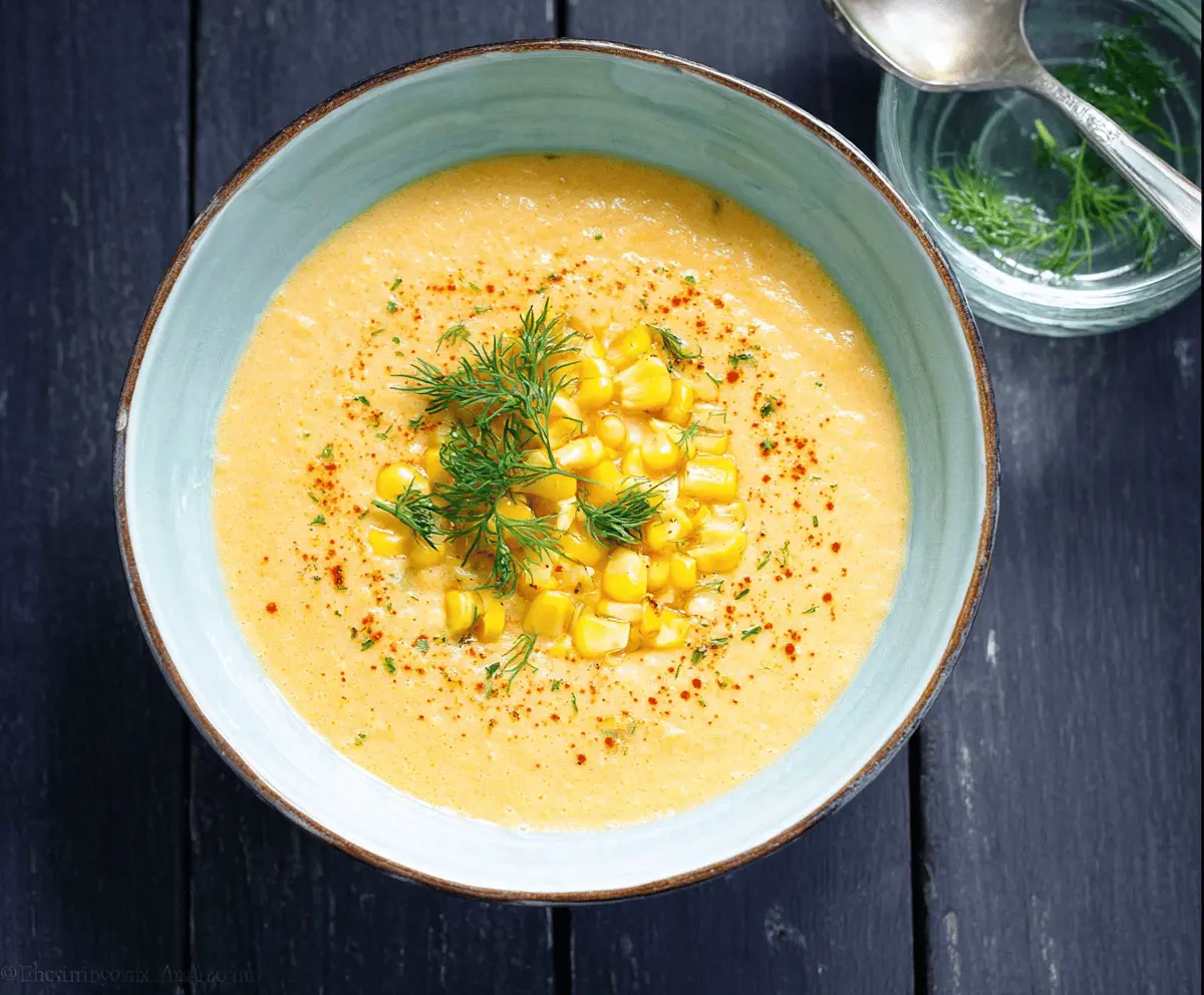 Fresh and Creamy Corn Gazpacho Recipe