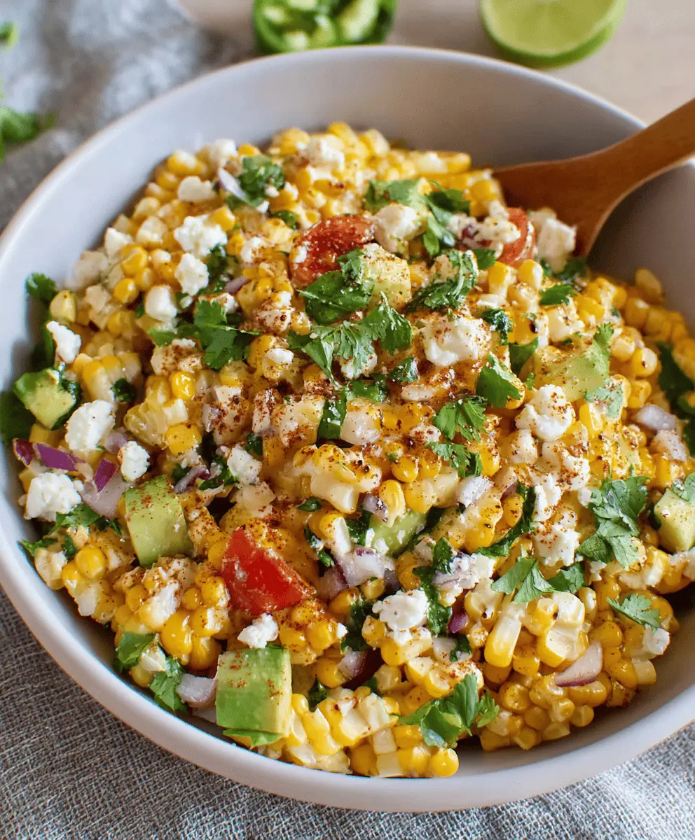 Easy Mexican Street Corn Salad Recipe