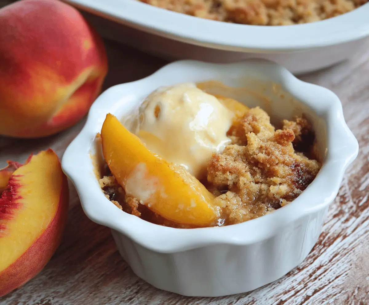 Easy Diabetic Friendly Peach Cobbler Recipe