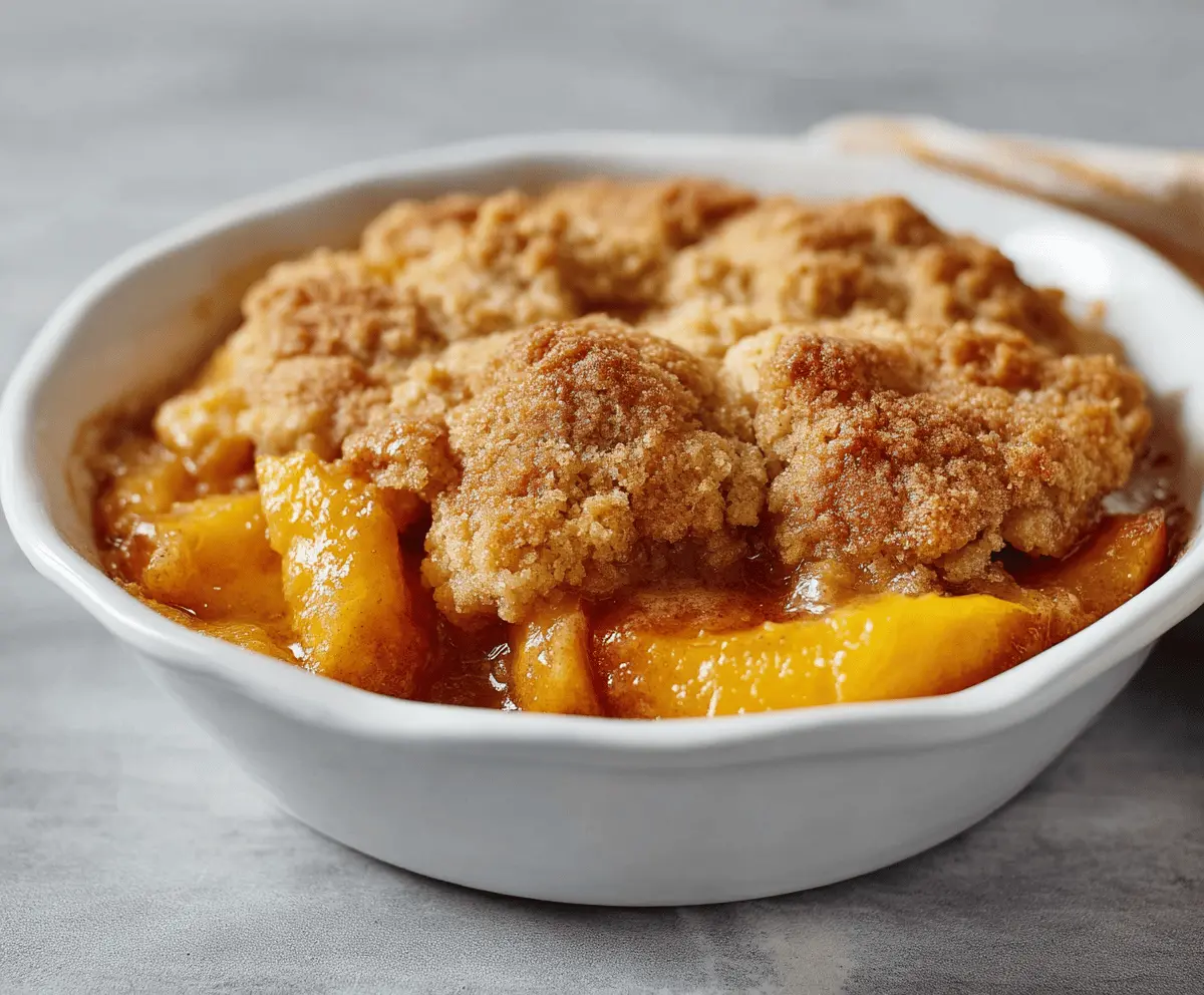 Easy Fresh Peach Cobbler Recipe for Summer