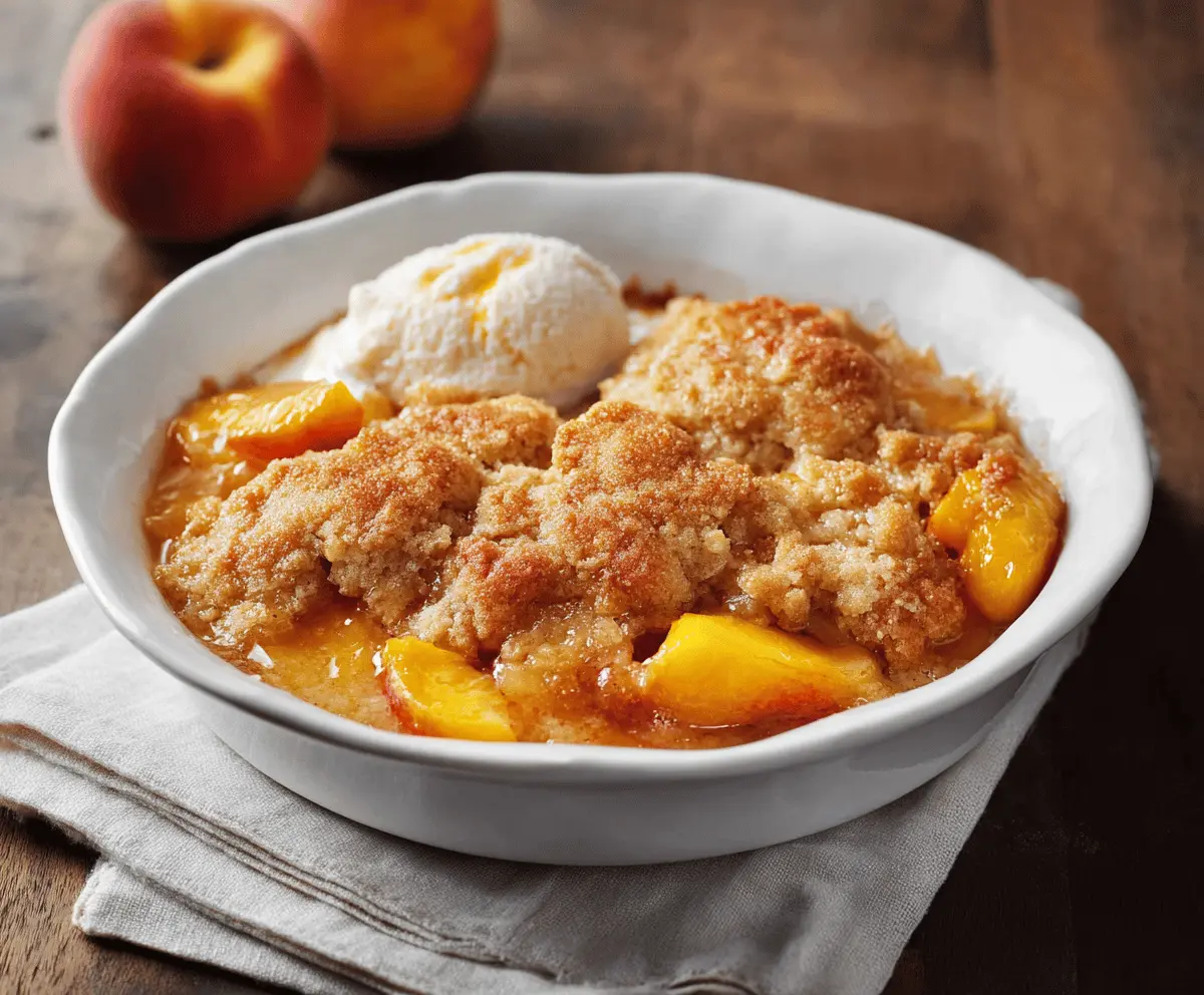 Easy Fresh Peach Cobbler Recipe for Summer