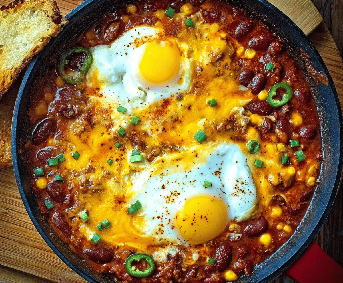 Hearty Breakfast Chili with Eggs Recipe