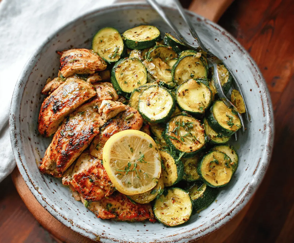 Juicy Asado Chicken with Sauteed Lemon Zucchini