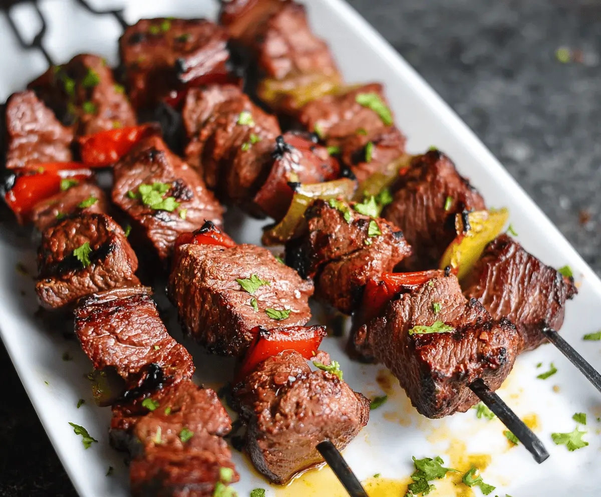 Tender Grilled Beef Kabobs with Easy Marinade